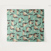 Tenture Mauvais chats siamois frapper des trucs (Devant (Horizontal))