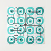 Tenture MCM Abstrait Motif du milieu du siècle Turquoise (Devant)