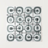 Tenture MCM gris Motif Abstrait du milieu du siècle (Devant)