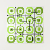 Tenture MCM Moyen-siècle Abstrait Motif Chartreuse (Devant)