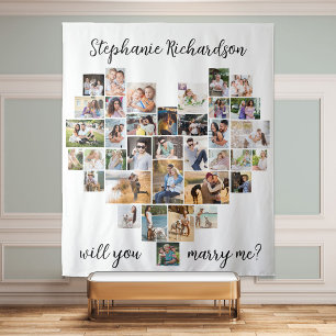 Tenture Me Demanderez-Vous En Mariage Photomontage Fond