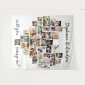 Tenture Me marierez-vous Heart Photo Collage fond (Devant (Horizontal))