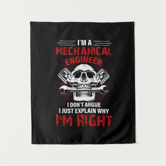 Tenture Mechanic I Am A Mechanical Engineer (Devant)
