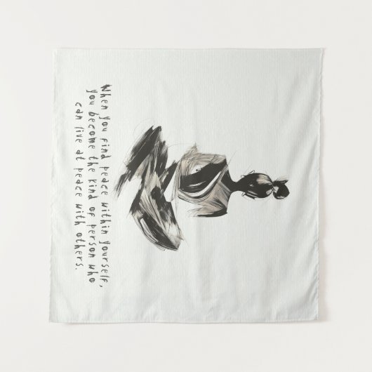 Tenture Méditation de l'instructeur de Yoga Pose Pose Brus (Devant (Horizontal))