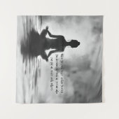 Tenture Méditation Yoga Instructeur Lotus Pose Peinture à  (Devant (Horizontal))