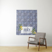 Tenture Mediterranean Lemons Business Table Runner Banner (En situation)