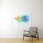 Tenture Méduse arc-en-ciel (En situation (horizontale))