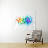 Tenture Méduse arc-en-ciel (En situation (horizontale))