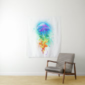 Tenture Méduse arc-en-ciel (En situation)