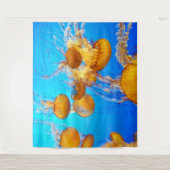 Tenture Méduse bleue de l'océan (Devant)