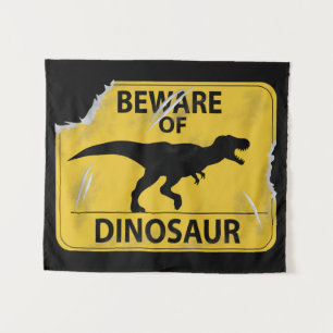 Tenture Méfiez-vous du Dinosaur (endommagé par Dino)