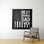 Tenture Meilleur Bonus Papa jamais drapeau américain (En situation)