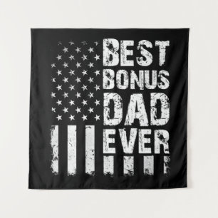 Tenture Meilleur Bonus Papa jamais drapeau américain
