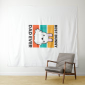 Tenture Meilleur Bunny Papa Jamais Lapin mignon lapin lapi (En situation (horizontale))