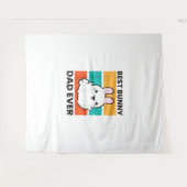 Tenture Meilleur Bunny Papa Jamais Lapin mignon lapin lapi (Devant (Horizontal))