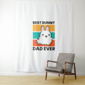 Tenture Meilleur Bunny Papa Jamais Lapin mignon lapin lapi (En situation)