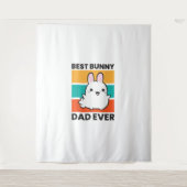 Tenture Meilleur Bunny Papa Jamais Lapin mignon lapin lapi (Devant)