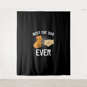 Tenture Meilleur Chat Papa Jamais Fistbump Thème Chat Papa