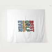 Tenture Meilleur Grand-Père De Golf (Devant (Horizontal))