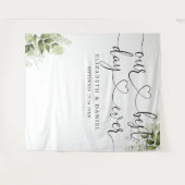 Tenture Meilleur Jour Décor de Feuillage de Mariage avec É (Devant (Horizontal))