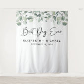 Tenture Meilleur Jour Jamais Eucalyptus Verdure Mariage (Devant)