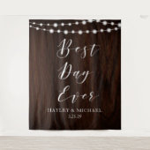 Tenture Meilleur Jour Toile de Fond de Photo de Mariage en (Devant)