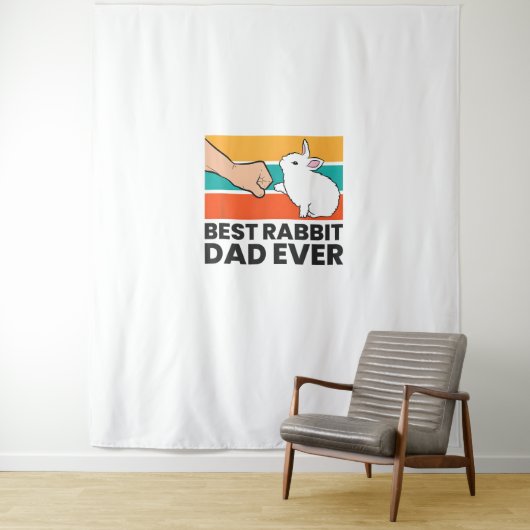 Tenture Meilleur Lapin Papa Jamais Drôle Rabbit Père Rabbi (En situation)