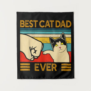 Tenture Meilleur papa chat drôle de chat