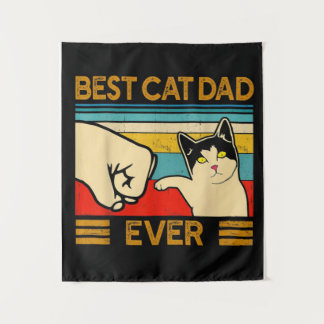 Tenture Meilleur Papa de Chat Ever | Cadeau drôle pour Pap