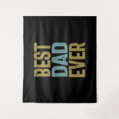Tenture Meilleur papa jamais | Cadeau Père (Devant)