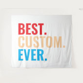 Tenture Meilleur texte vintage rétro Customisé personnalis (Devant (Horizontal))