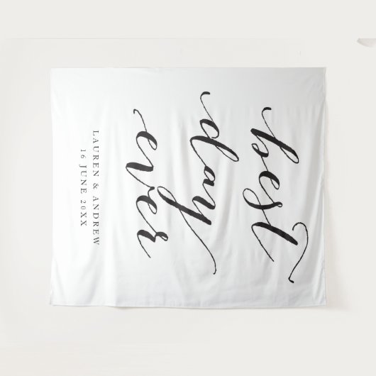 Tenture Meilleure journée de cérémonie Mariage Contexte (Devant (Horizontal))