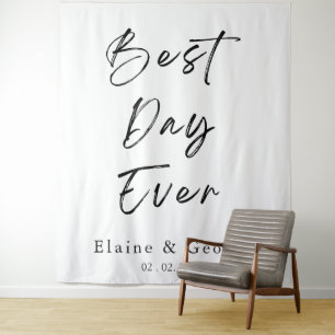 Tenture Meilleure journée jamais Mariage Photo Prop fond