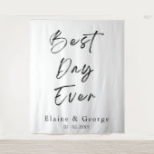 Tenture Meilleure journée jamais Mariage Photo Prop fond (Devant)