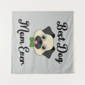 Tenture Meilleure maman de chien jamais (Devant (Horizontal))