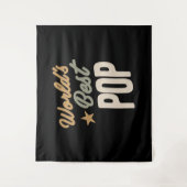 Tenture Meilleure pop du monde - Cadeaux père et grand-pèr (Devant)