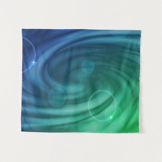 Tenture Mélange De Couleurs Bleu Et Vert Doux Vortex (Devant (Horizontal))