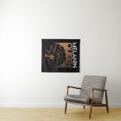 Tenture Melanin Afro Queen Word Art (En situation (horizontale))