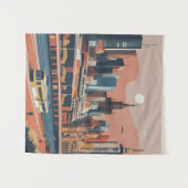 Tenture Melbourne poster vintage (Devant (Horizontal))