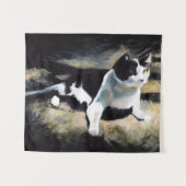 Tenture Melvin the Cat Fine Art (Devant (Horizontal))