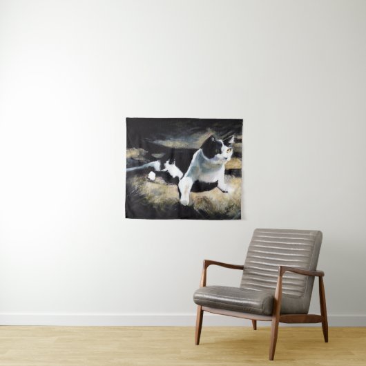 Tenture Melvin the Cat Fine Art (En situation (horizontale))