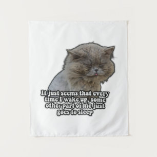 Tenture Mème de chat drôle pour les amoureux de chats et l