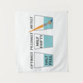 Tenture Meme drôle à moitié plein en verre (Devant)