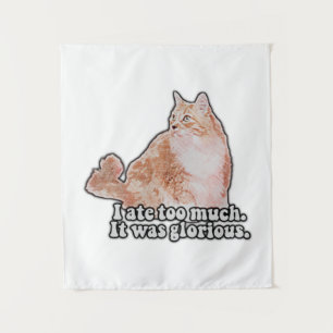 Tenture Mème drôle de chat grincheux pour les amoureux des