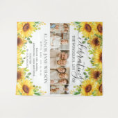 Tenture Mémorial funéraire de tournesols Collage de 7 phot (Devant (Horizontal))