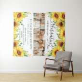 Tenture Mémorial funéraire de tournesols Collage de 7 phot (En situation (horizontale))