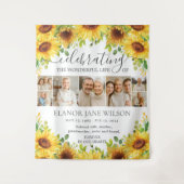 Tenture Mémorial funéraire de tournesols Collage de 7 phot (Devant)