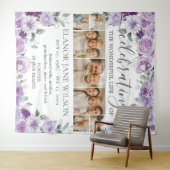 Tenture Mémorial funéraire de tournesols Collage de 7 phot (En situation (horizontale))