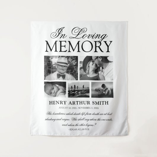 Tenture Memorial Keeps | In Love Memory 5 Photo (Devant)