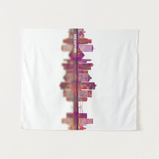 Tenture Memphis Tennessee Skyline (Devant (Horizontal))